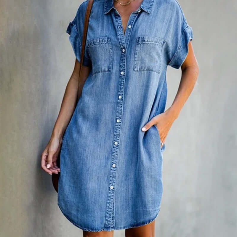 Rina - Stilvolles Denim-Kleid