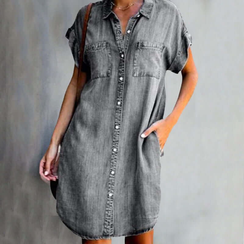Rina - Stilvolles Denim-Kleid
