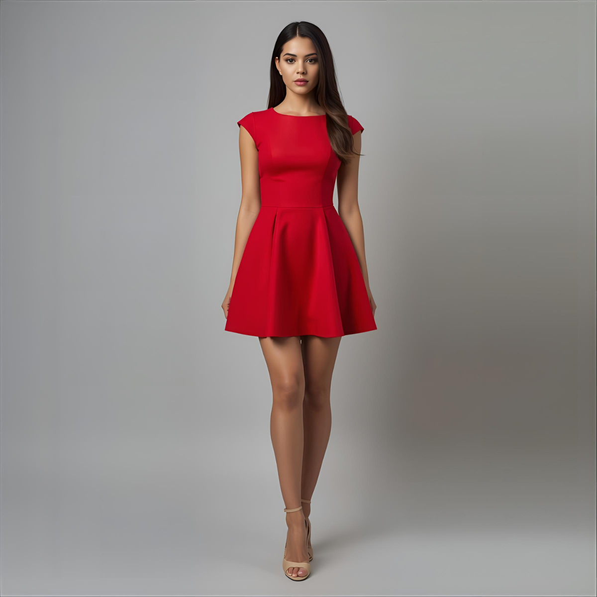 RUBINA | Rotes Elegantes Chic Kleid