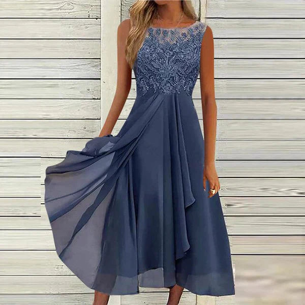 Elegantes Sommerkleid mit Rundhalsausschnitt für Damen