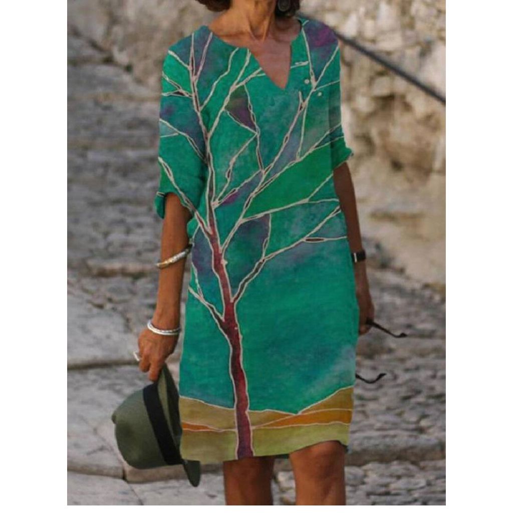 Stilvolles Kleid mit charmantem Blumenprint