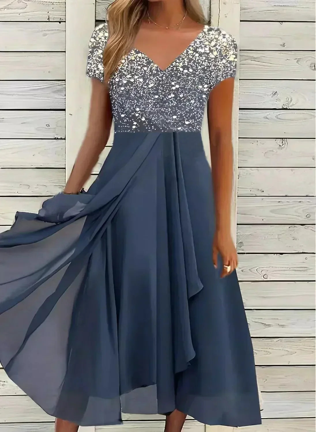 Elegantes Abendkleid aus Chiffon für Damen