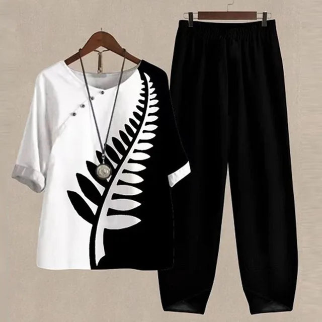 Frauen Sommerliches Zweiteiliges Outfit